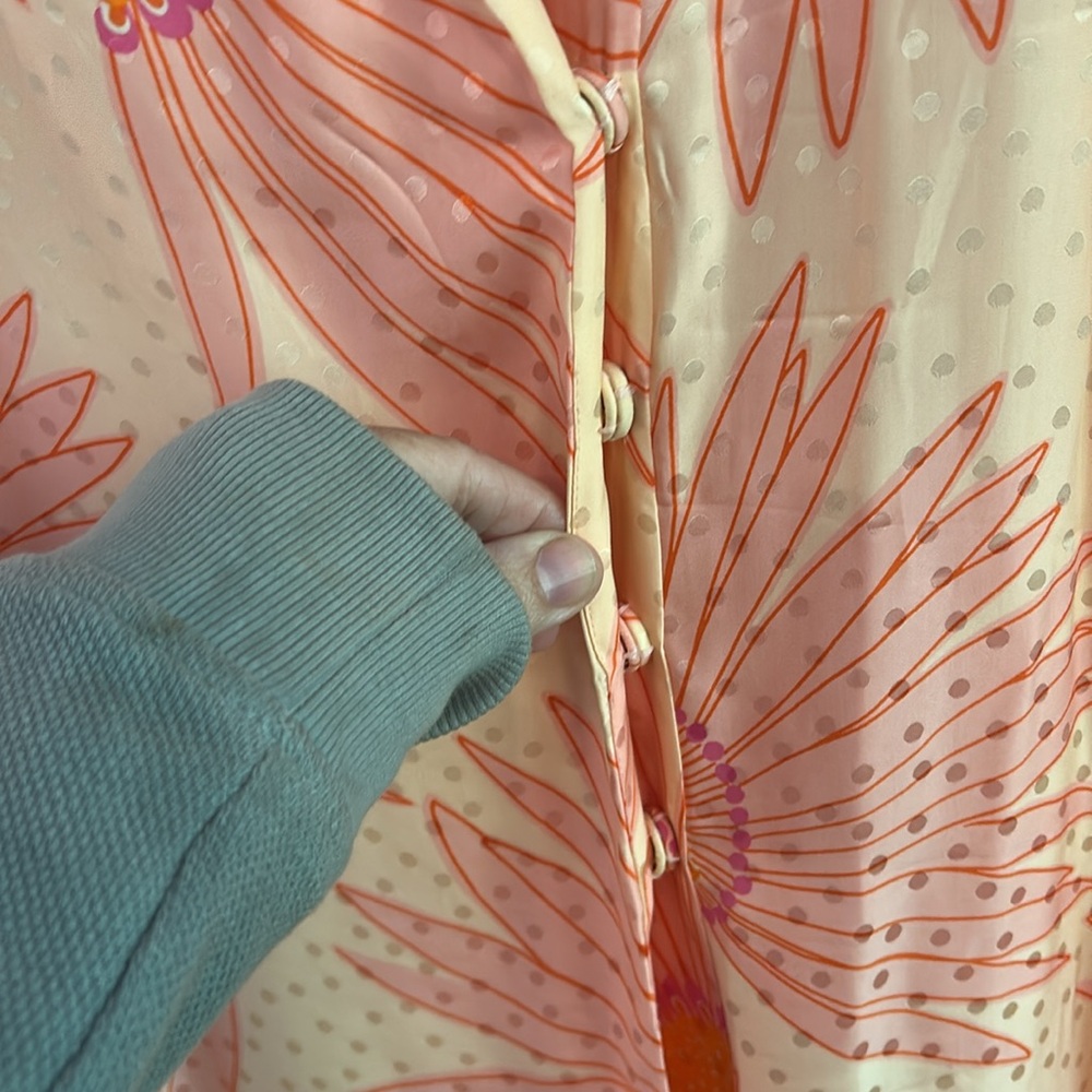 kate spade Falling Flower Jacquard Silk Dress - Picture 5 of 9